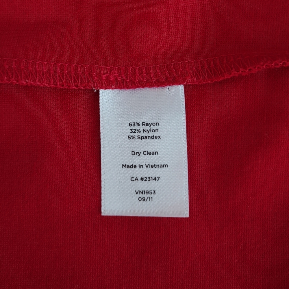 Talbot's Knit Stretch Sheath Dress 12 Red - Picture 4 of 12
